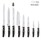 Cuchillo aspen panero hoja acero inoxidable 19 cm negro
