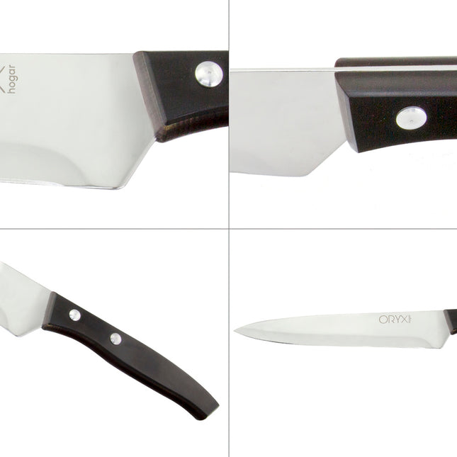 Cuchillo aspen cocinero / chef hoja acero inoxidable 20 cm. negro