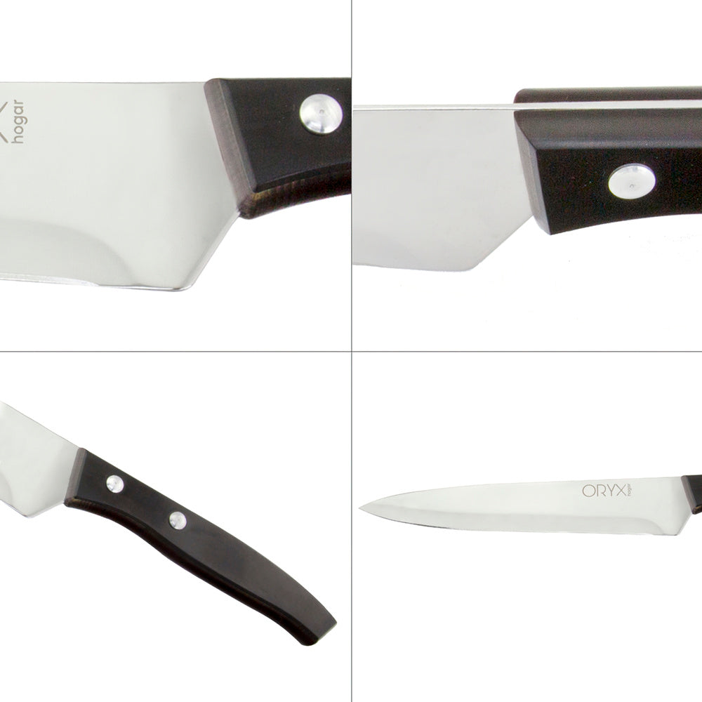 Cuchillo aspen cocinero / chef hoja acero inoxidable 20 cm negro