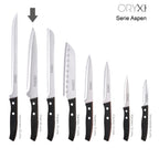 Cuchillo aspen cocinero / chef hoja acero inoxidable 20 cm negro