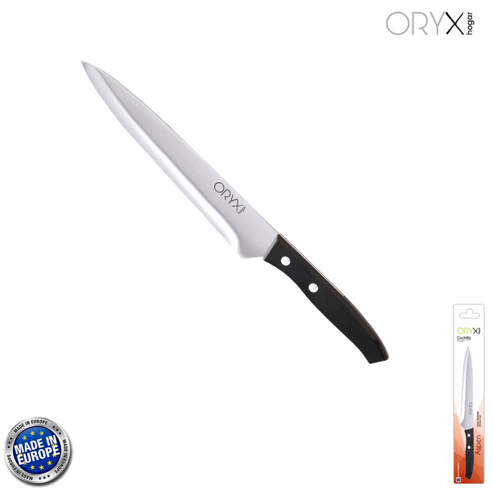 Cuchillo aspen cocinero / chef hoja acero inoxidable 20 cm negro