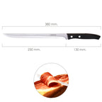 Cuchillo aspen jamonero hoja acero inoxidable 25 cm negro