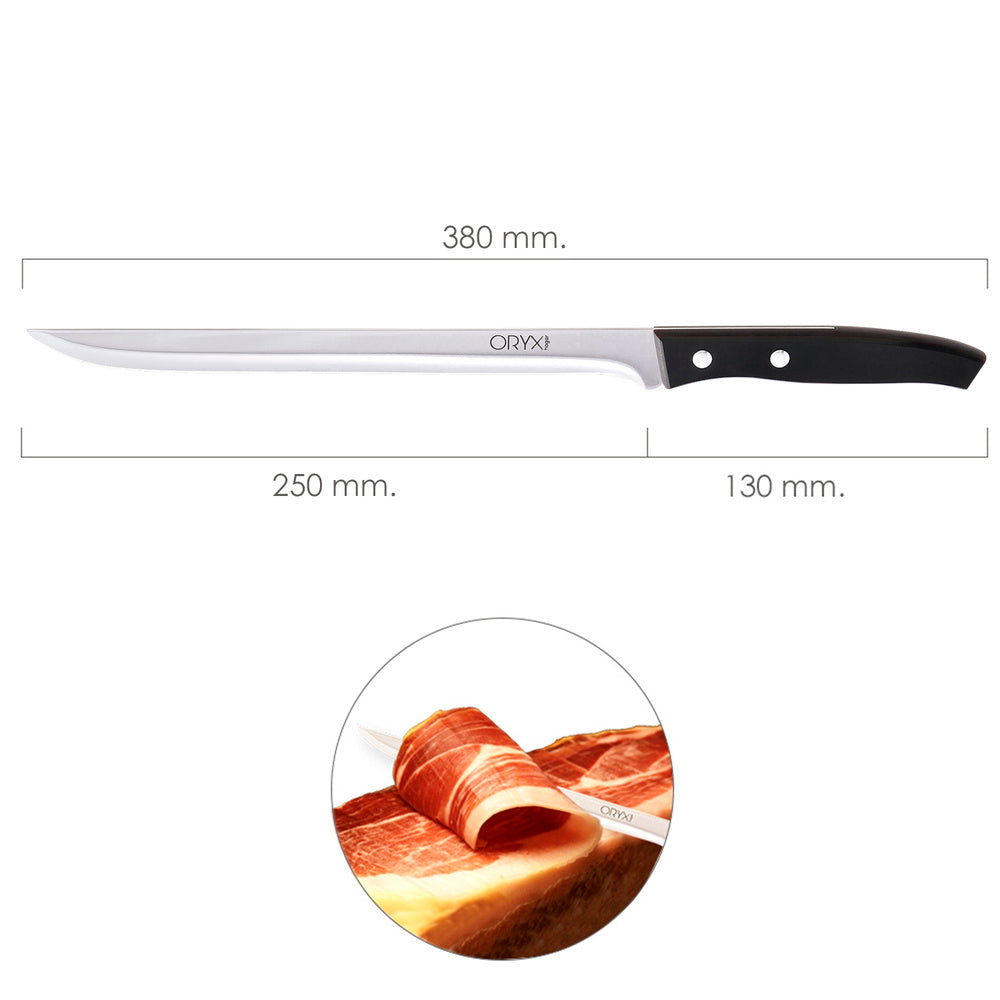 Cuchillo aspen jamonero hoja acero inoxidable 25 cm negro