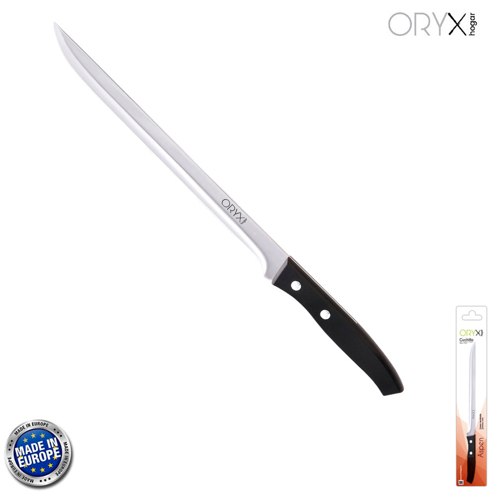 Cuchillo aspen jamonero hoja acero inoxidable 25 cm negro