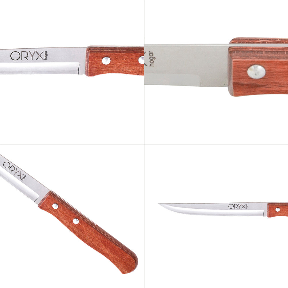Cuchillo montana cocina hoja acero inoxidable 13 cm mango madera