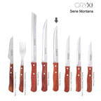 Cuchillo montana cocina hoja acero inoxidable 13 cm mango madera