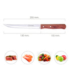 Cuchillo montana cocina hoja acero inoxidable 15 cm mango madera