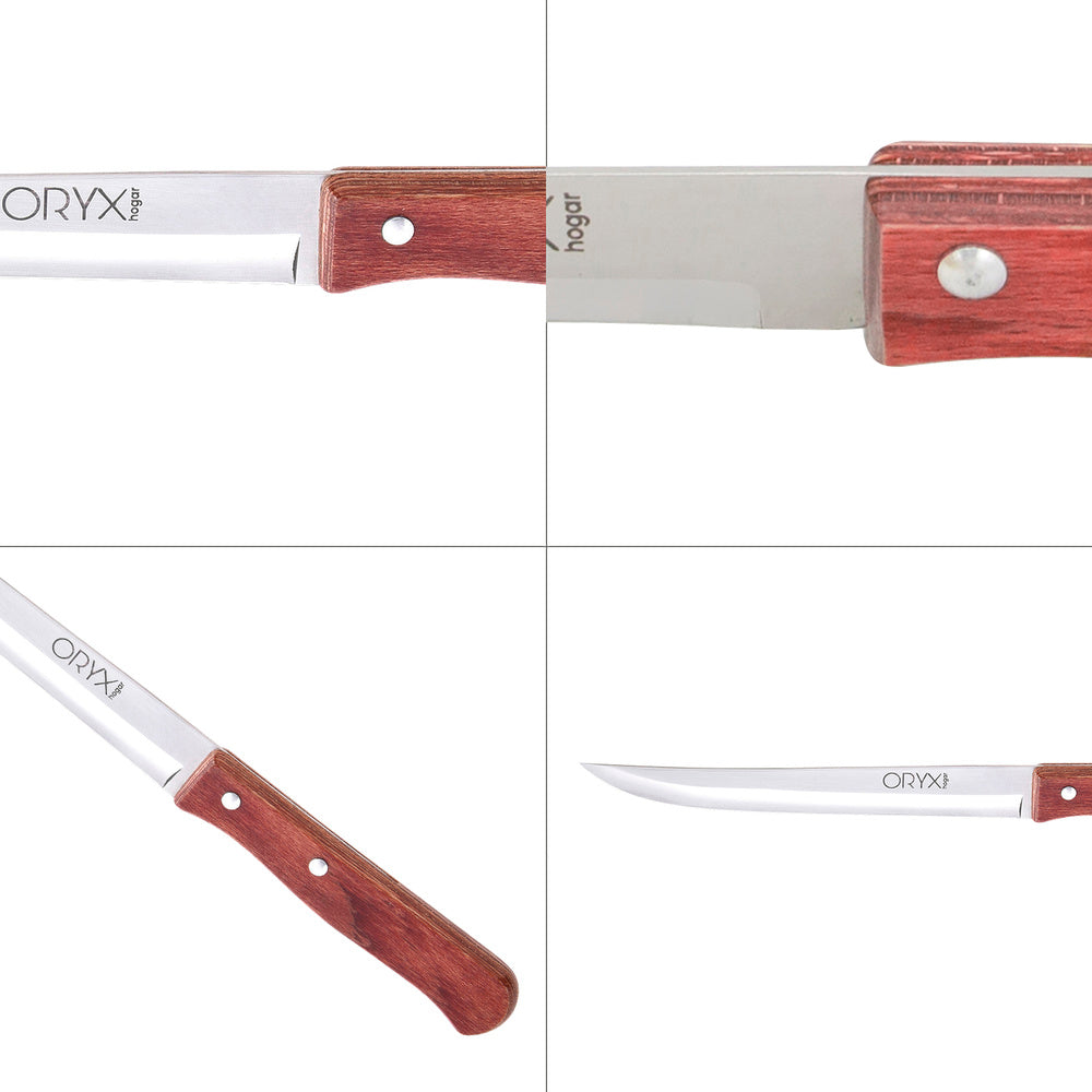 Cuchillo montana cocina hoja acero inoxidable 15 cm mango madera
