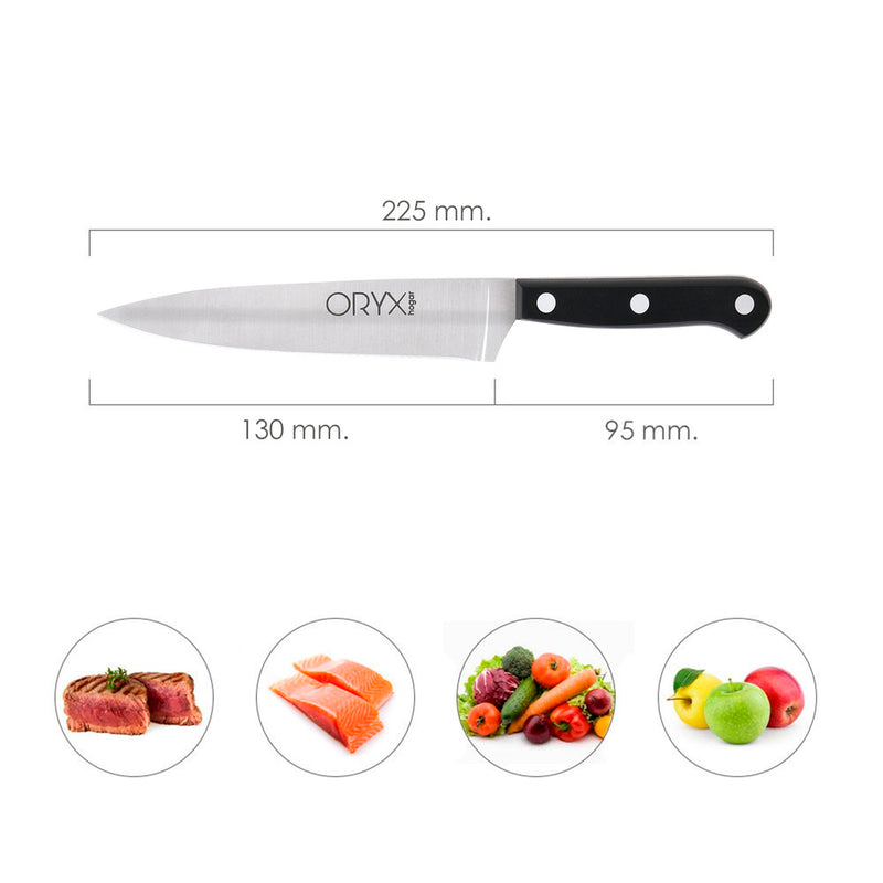 Cuchillo grenoble cocina hoja acero inoxidable 13 cm. negro