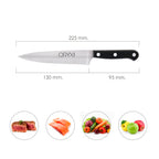 Cuchillo grenoble cocina hoja acero inoxidable 13 cm negro