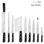 Cuchillo grenoble cocina hoja acero inoxidable 13 cm negro