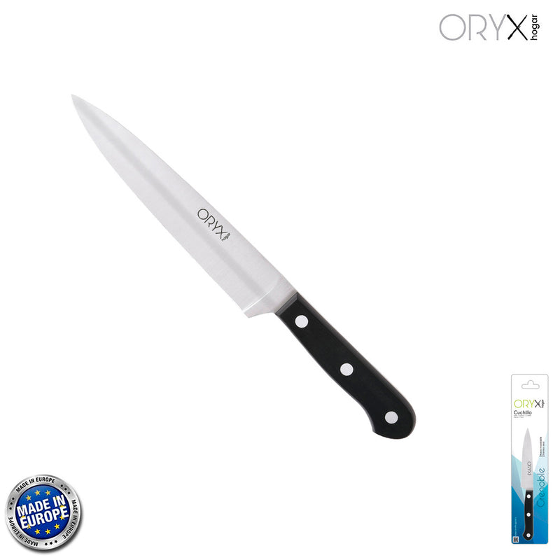 Cuchillo grenoble cocina hoja acero inoxidable 17 cm. negro