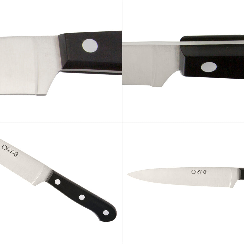 Cuchillo grenoble cocina hoja acero inoxidable 17 cm negro