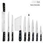 Cuchillo grenoble cocina hoja acero inoxidable 17 cm negro