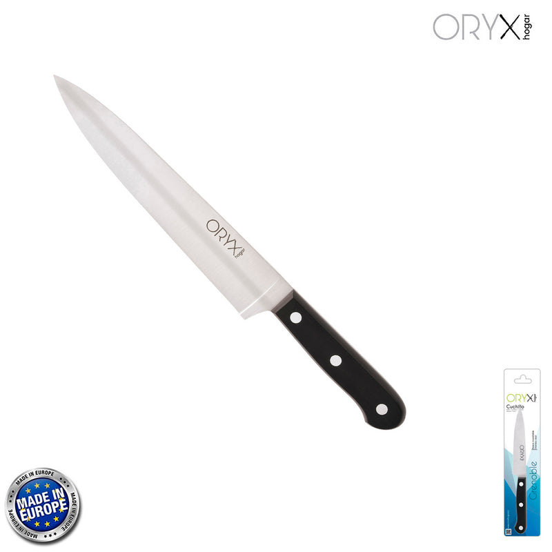 Cuchillo grenoble cocinero / chef hoja acero inoxidable 20 cm. negro