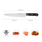 Cuchillo grenoble cocinero / chef hoja acero inoxidable 20 cm negro