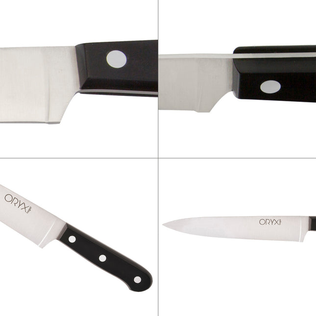 Cuchillo grenoble cocinero / chef hoja acero inoxidable 20 cm. negro
