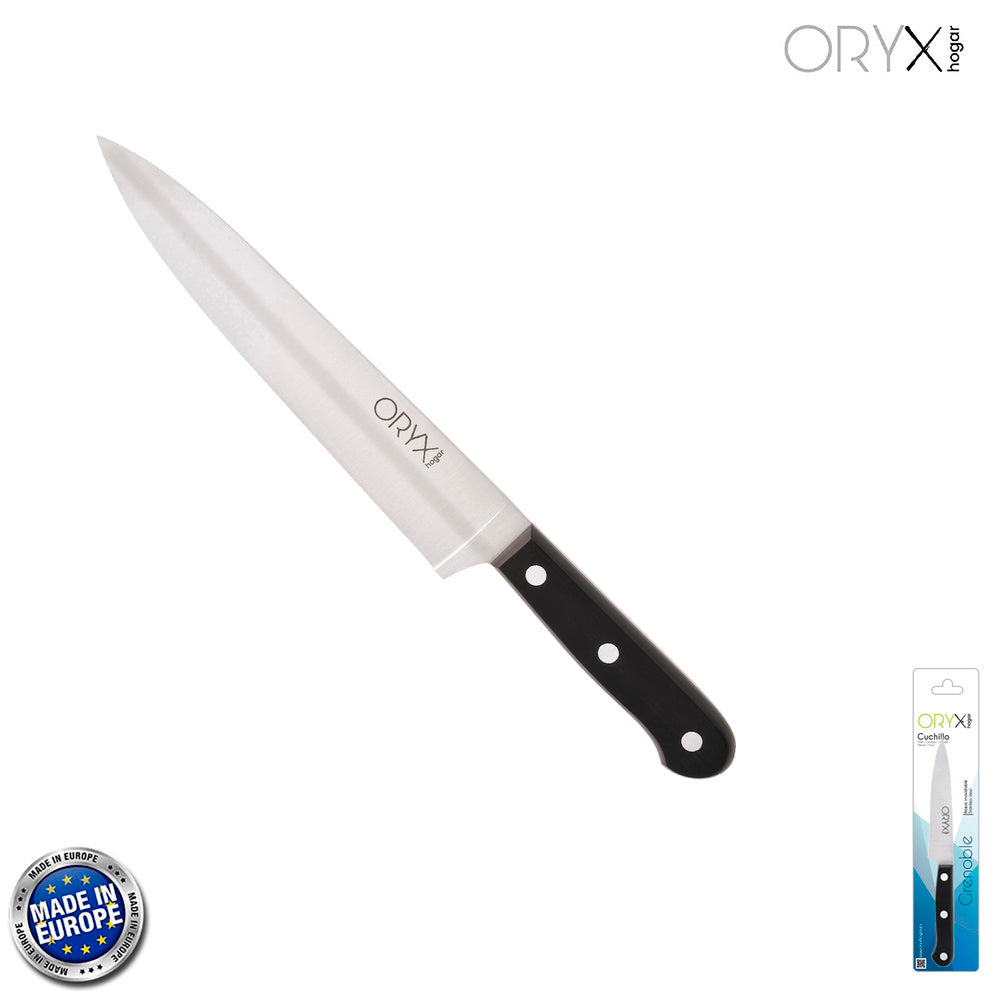 Cuchillo grenoble cocinero / chef hoja acero inoxidable 20 cm negro