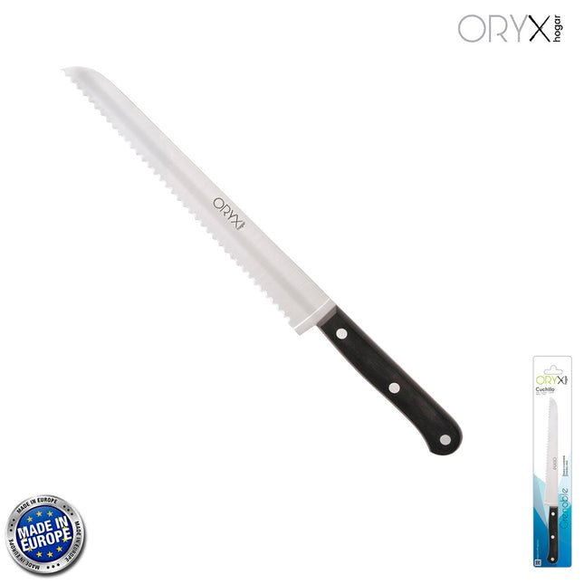Cuchillo grenoble panero hoja acero inoxidable 20 cm. negro