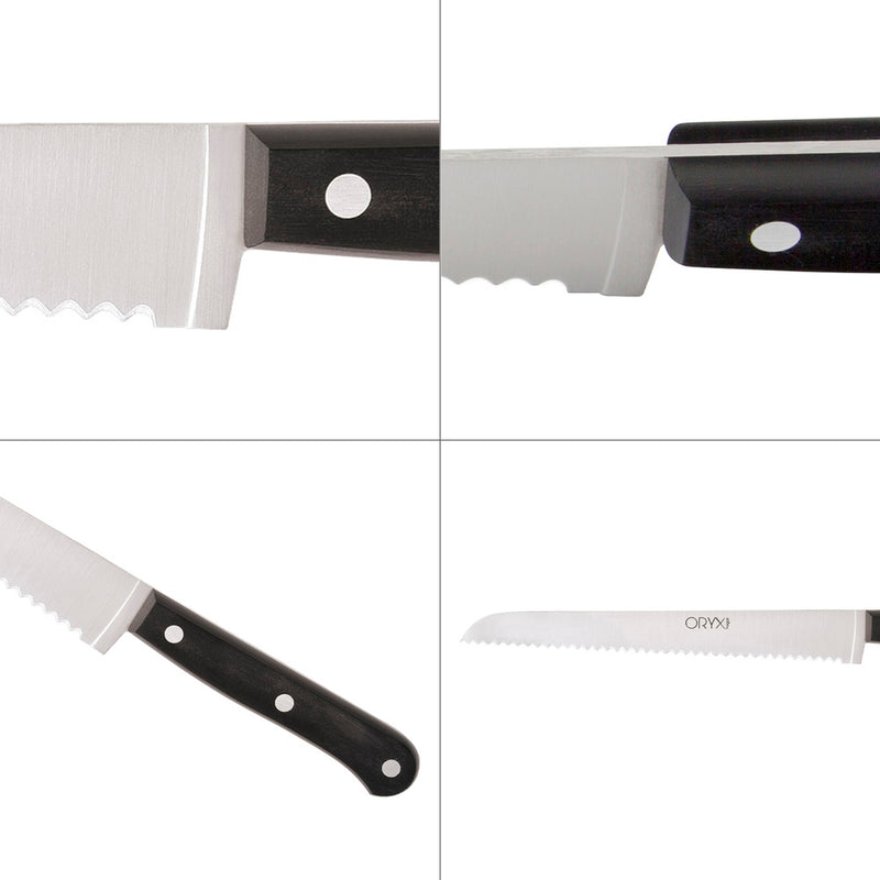 Cuchillo grenoble panero hoja acero inoxidable 20 cm. negro