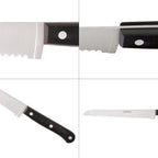 Cuchillo grenoble panero hoja acero inoxidable 20 cm negro