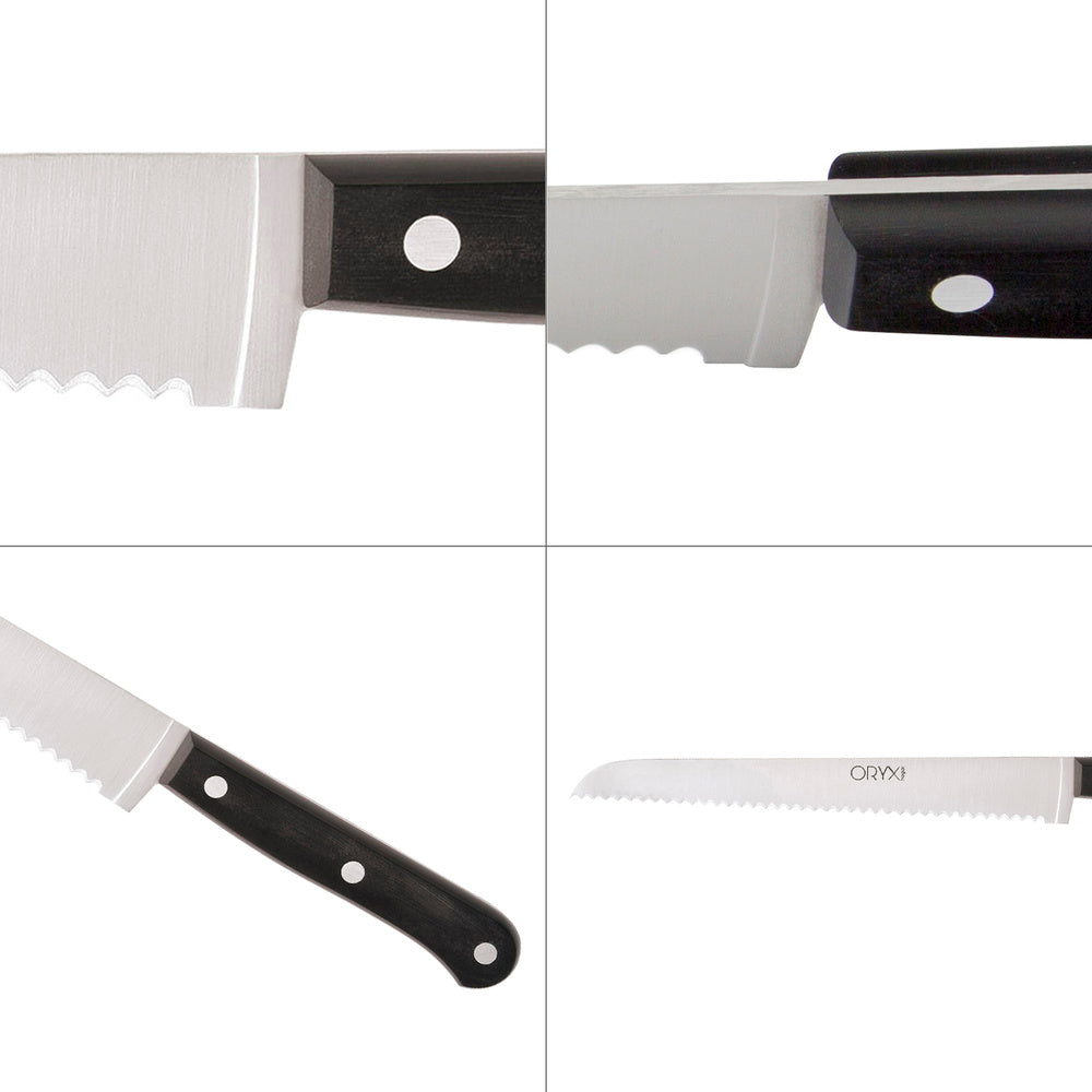 Cuchillo grenoble panero hoja acero inoxidable 20 cm negro