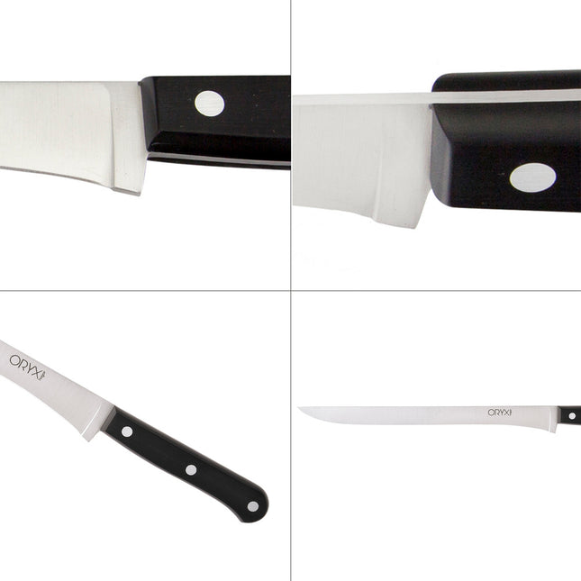 Cuchillo grenoble jamonero hoja acero inoxidable 25 cm. negro