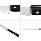 Cuchillo grenoble jamonero hoja acero inoxidable 25 cm negro