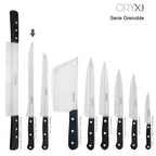 Cuchillo grenoble jamonero hoja acero inoxidable 25 cm negro