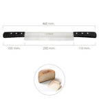 Cuchillo grenoble quesero 2 mangos hoja acero inoxidable 25 cm negro