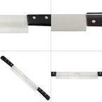 Cuchillo grenoble quesero 2 mangos hoja acero inoxidable 25 cm negro