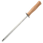 Chaira afiladora cocina 19 cm mango madera. Chaira afilador cuchillos / tijeras manual
