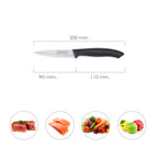 Nuuk peeling knife, 9 cm stainless steel blade, black (blister pack of 3)