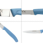 Cuchillo nuuk mondador hoja acero inoxidable 9 cm colores surtidos (blíster 3 piezas)