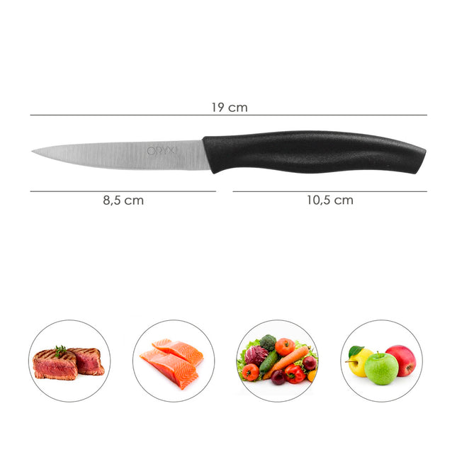 Cuchillo nuuk mondador hoja acero inoxidable 9 cm. negro (1 unidad)