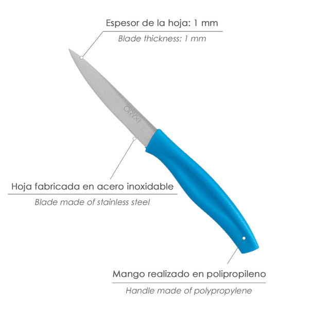 Cuchillo nuuk mondador hoja acero inoxidable 9 cm. azul (1 unidad)