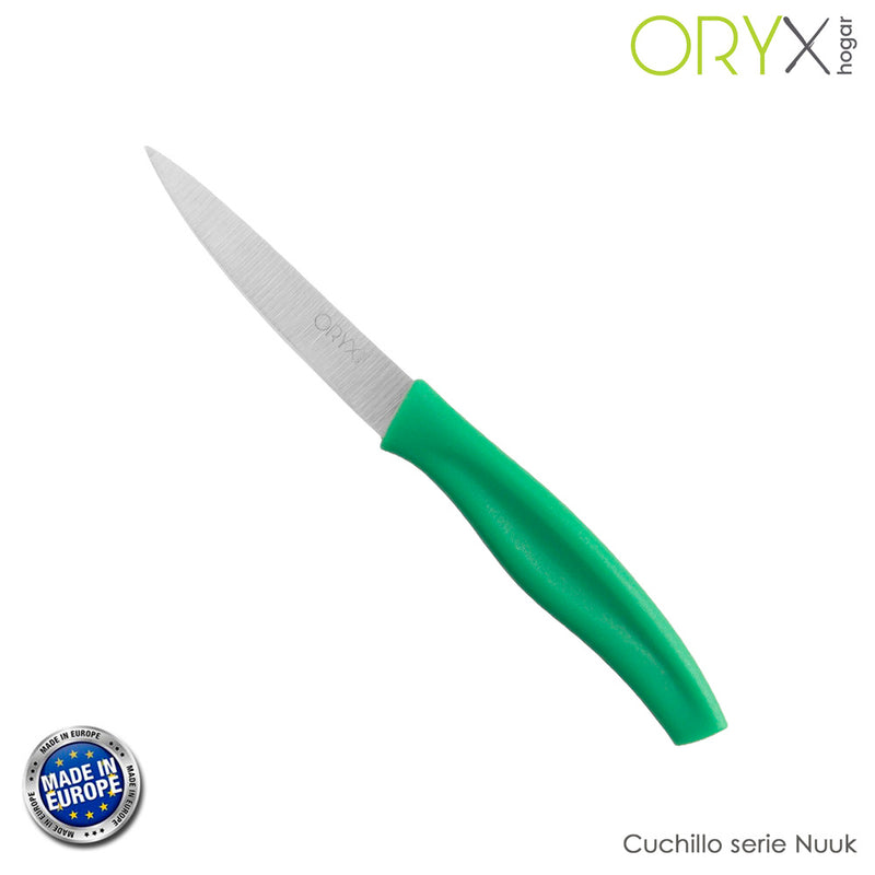 Cuchillo nuuk mondador hoja acero inoxidable 9 cm. verde (1 unidad)