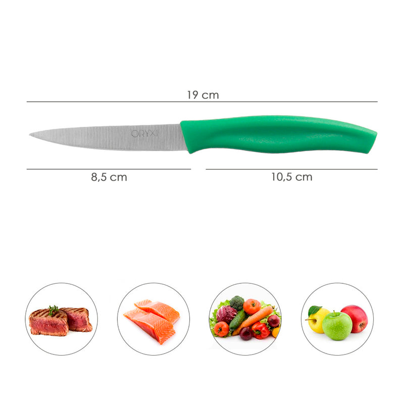Cuchillo nuuk mondador hoja acero inoxidable 9 cm. verde (1 unidad)