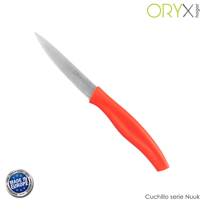 Cuchillo nuuk mondador hoja acero inoxidable 9 cm. rojo (1 unidad)