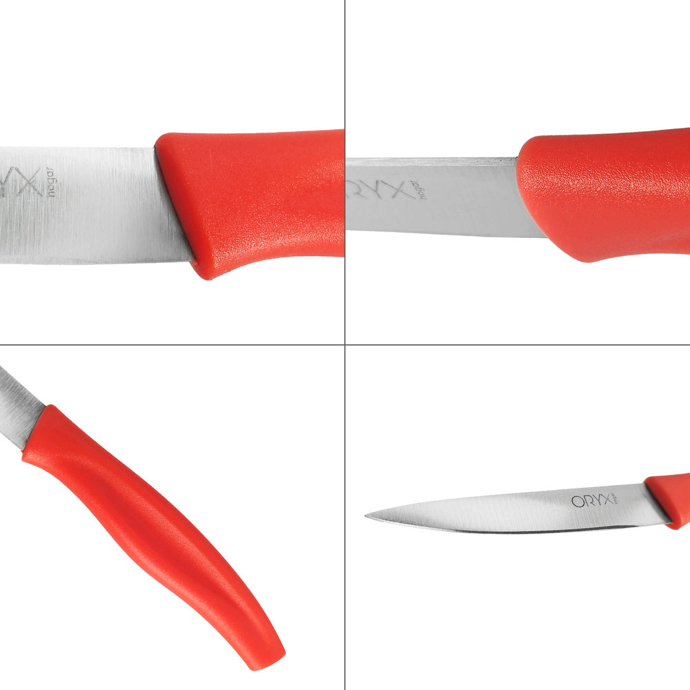 Cuchillo nuuk mondador hoja acero inoxidable 9 cm rojo (1 unidad)