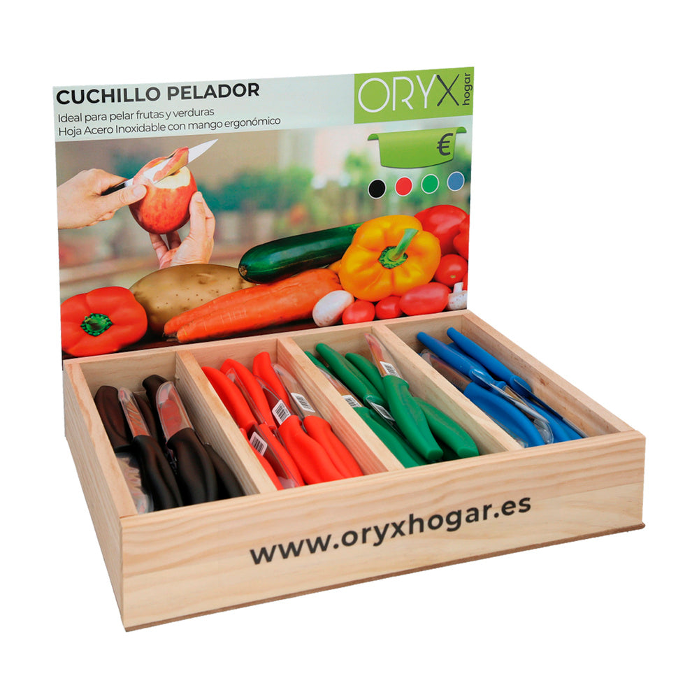 Expositor cuchillos mondador 9cm (80 piezas)