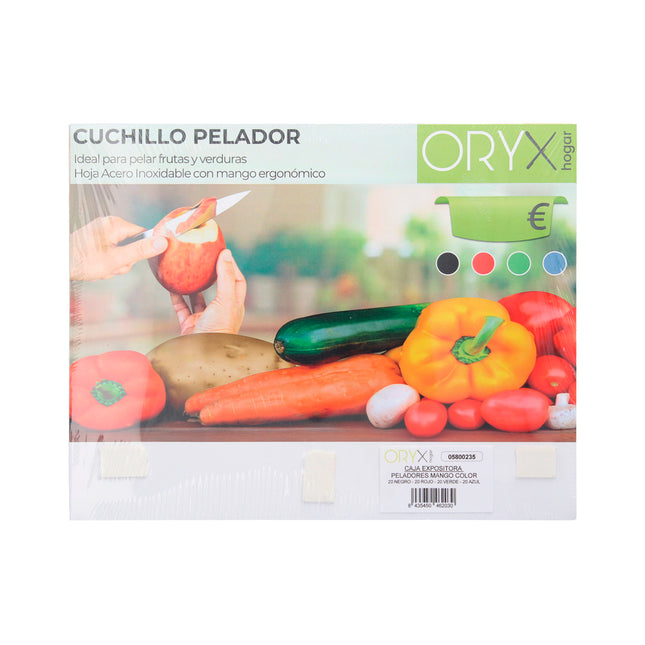 Expositor cuchillos mondador 9cm (80 piezas)