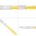 Etna table knife, serrated stainless steel blade, 10 cm, yellow (blister pack of 6)