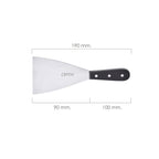 Espátula de cozinha grenoble aço inoxidável 9 cm preta