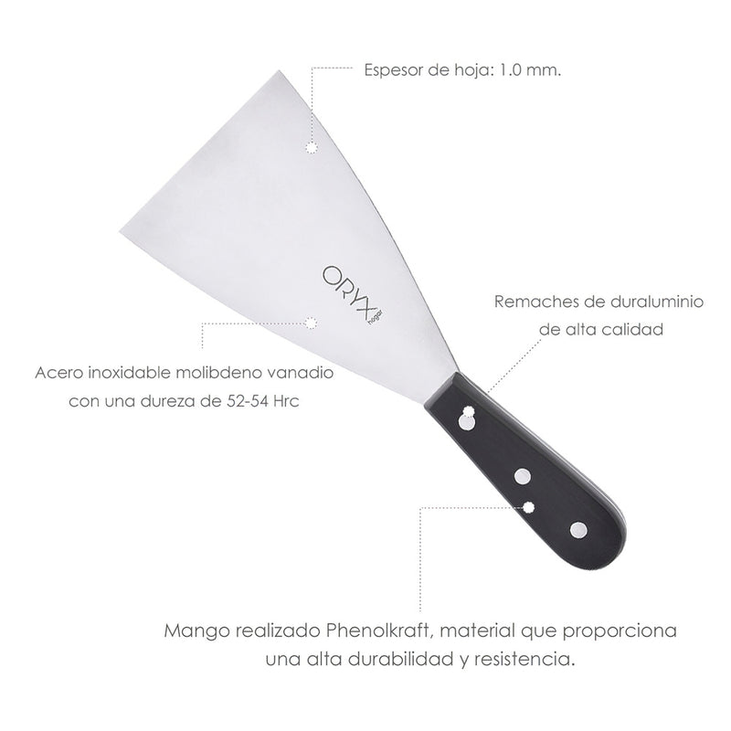 Espatula cocina grenoble acero inoxidable 9 cm. negro
