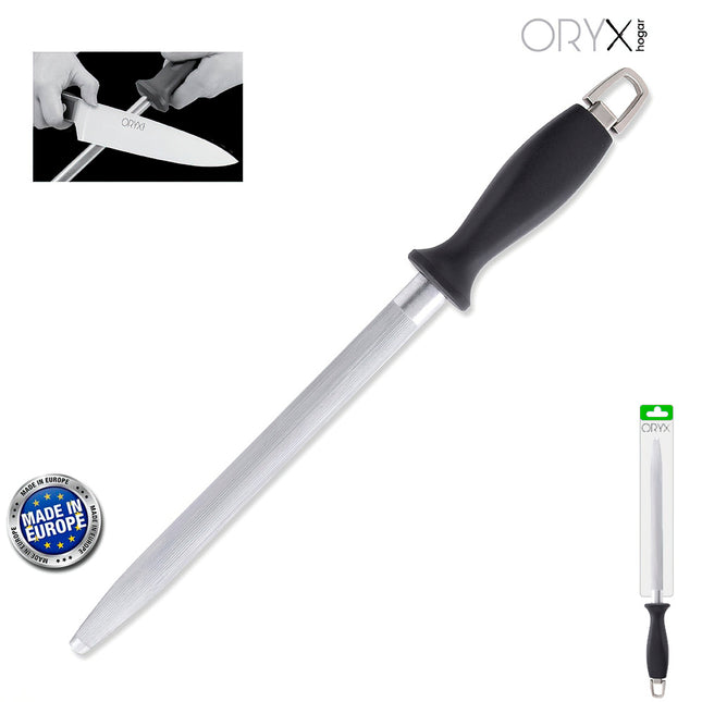 Chaira afiladora ovalada 25 cm. negra