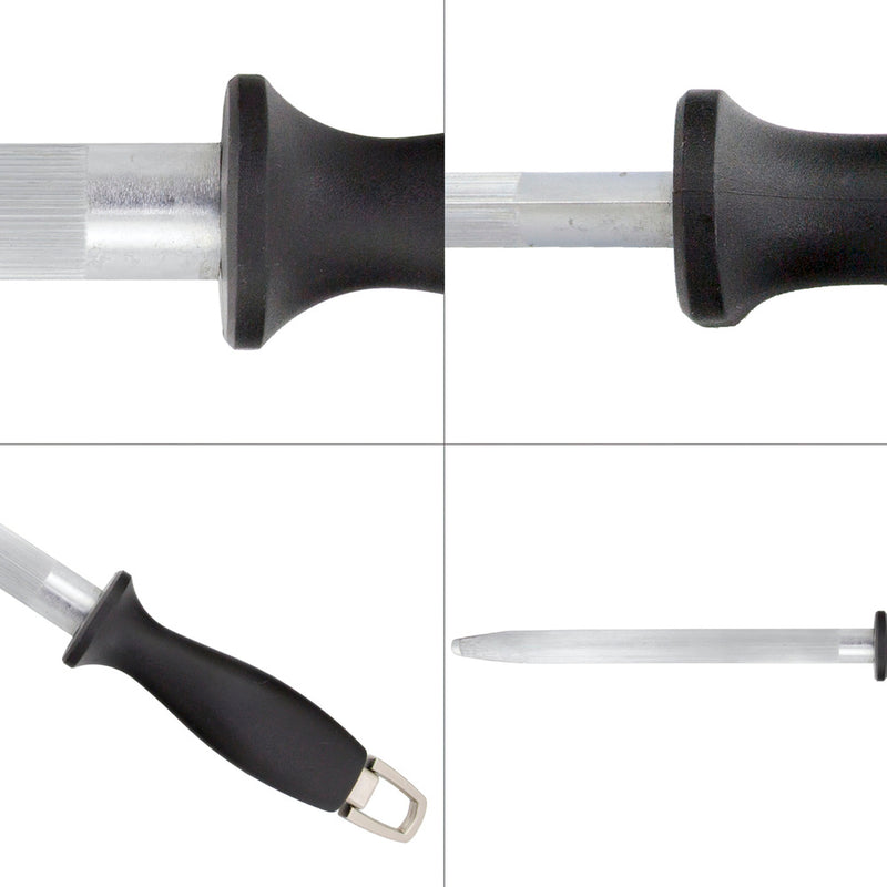 Chaira afiladora ovalada 25 cm. negra