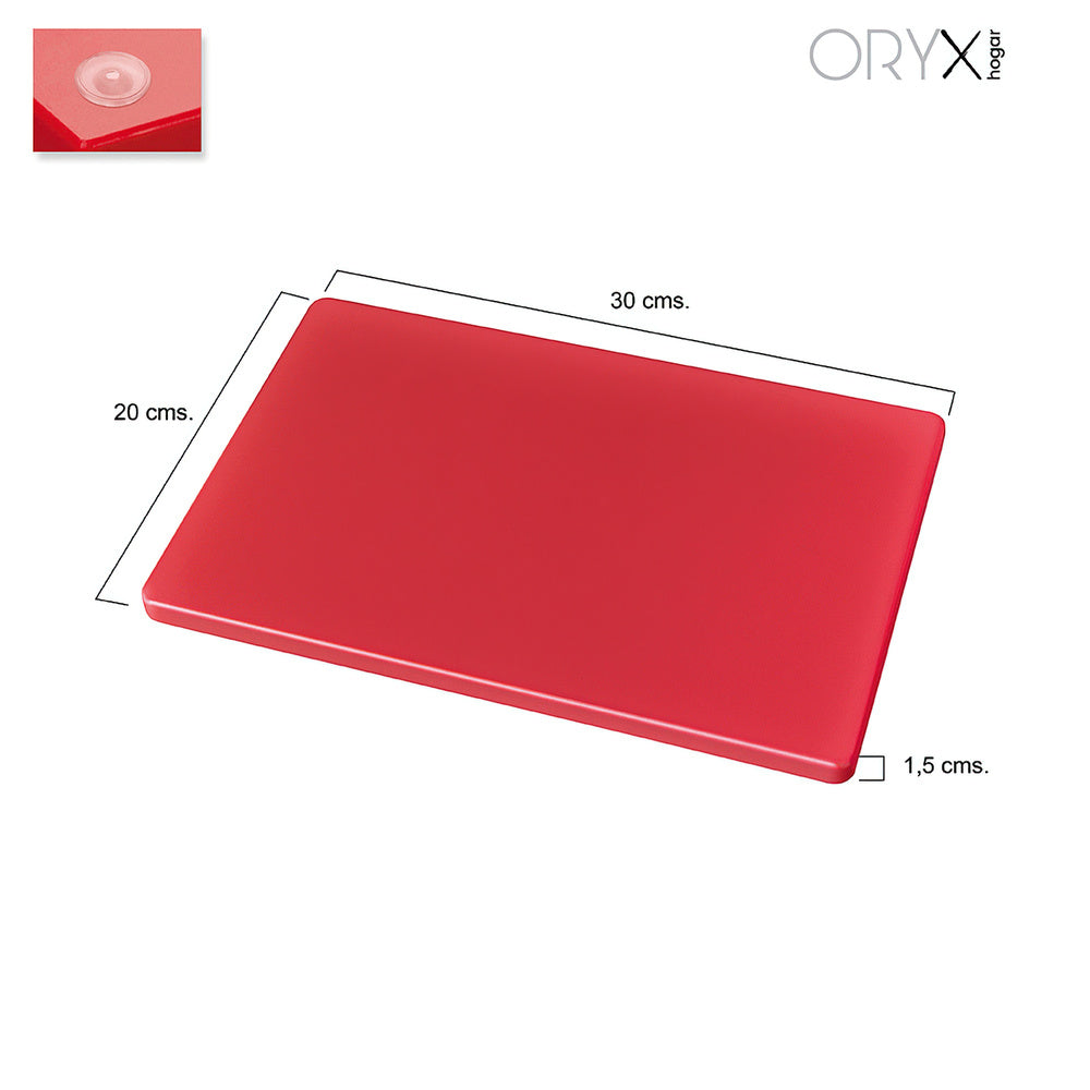 Polyethylene cutting board 30x20x1.5 cm red
