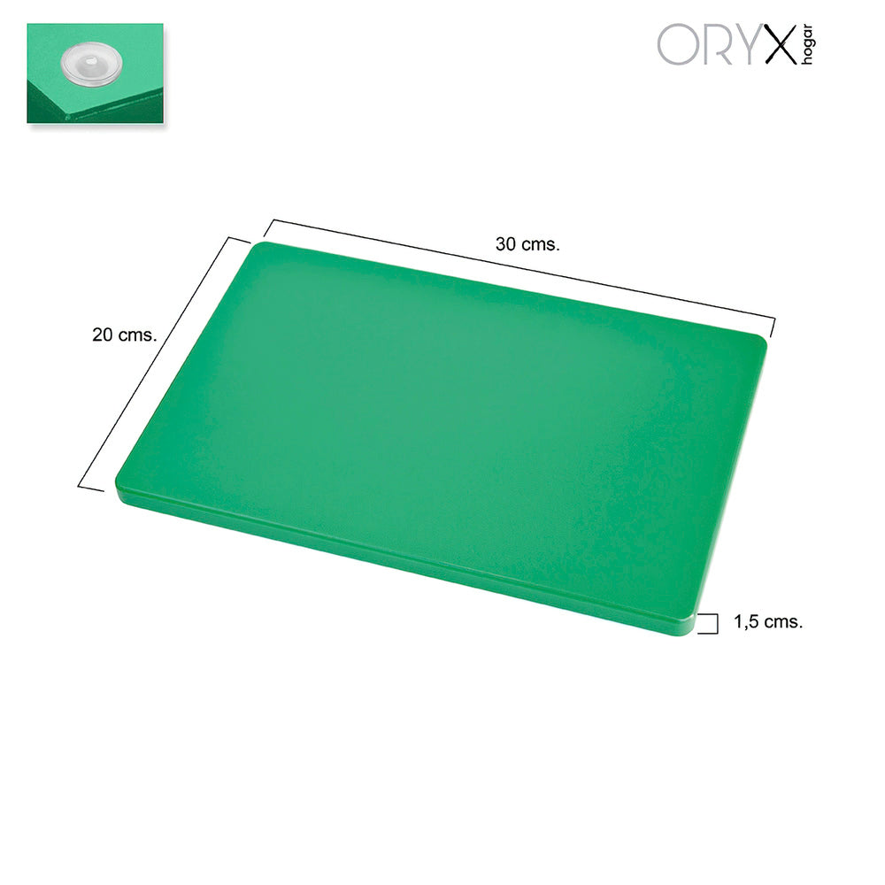 Polyethylene cutting board 30x20x1.5 cm green