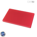 Red polyethylene cutting board 35x25x1.5 cm